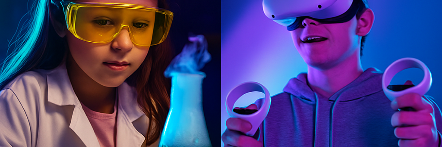 Kinder, die experimentieren