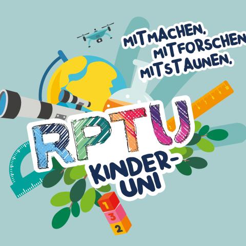 Das Bild zeigt das Logo der RPTU-Kinder-Uni